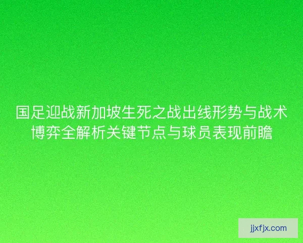 国足迎战新加坡生死之战出线形势与战术博弈全解析关键节点与球员表现前瞻