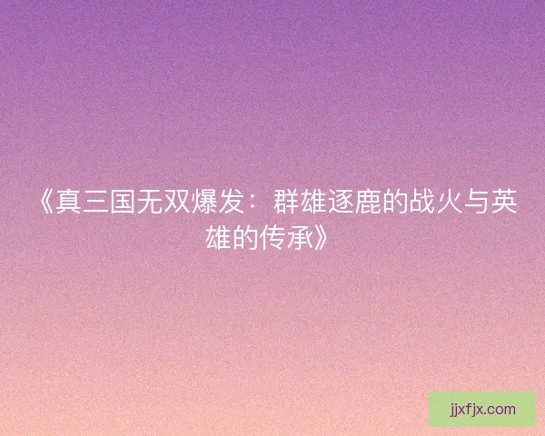 《真三国无双爆发：群雄逐鹿的战火与英雄的传承》